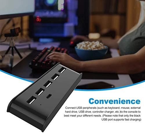 NIZYH 5 portos Nagy sebességű Splitter Játék Konzol Adapter USB Hub Multifunkcionális a PS5 Játék Konzol Töltés Állni Jelzőfény (Szín