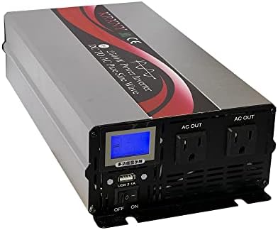 KRXNY 2500W Hatalom Tiszta szinuszos Inverter 24V DC 110V 120V AC 60HZ USB Port LCD Kijelző RV/Home Napenergia
