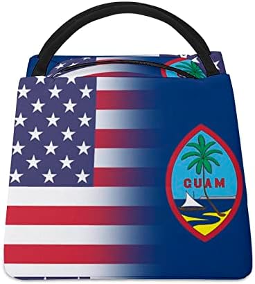 USA, Guam Zászló Szigetelt Ebéd Bag Nők Férfiak Újrafelhasználható Ebédet Divat Ebéd Táska Piknik Munka
