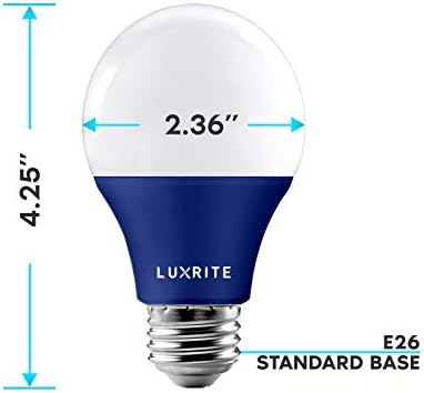 LUXRITE 19 LED Kék Villanykörtét, 60W Azonos a Nem Szabályozható, UL, E26 Szabványos Bázist, Beltéri, Kültéri, Veranda, Karácsony,