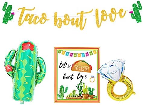 Homond Taco Lenne A Szerelem Dekorációk, Mexikói Fiesta Témájú Leánybúcsú Lánybúcsú Dekoráció, Esküvő, Eljegyzés, Party