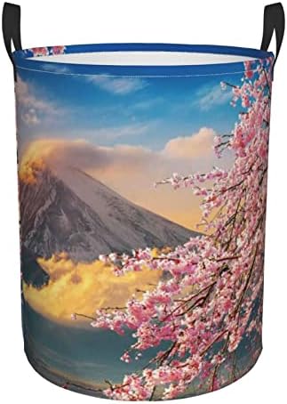 Kuilepa Fuji Hegy Lábánál, Cseresznye Virágok Tavasszal Vízálló, Összehajtható Szennyesben Vödör Kezeli A Tárolóban,Gyerek Szoba,Haza