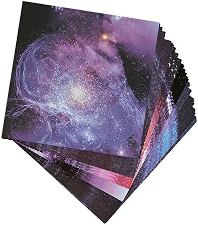 Cyodoos 100 Lap Galaxy világűrben Origami Papír Kit 6x6 Inch 12 Élénk Színek Kétoldalas Nyomtatott Hagyományos Minták Térre, a Művészetek