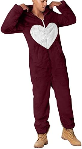 A játszó Férfiak Plüss Meleg Partedli Pizsama Plus Size Hood Kezeslábas Hálóruházat Hosszú Ujjú Társalgó Playsuit Homewear