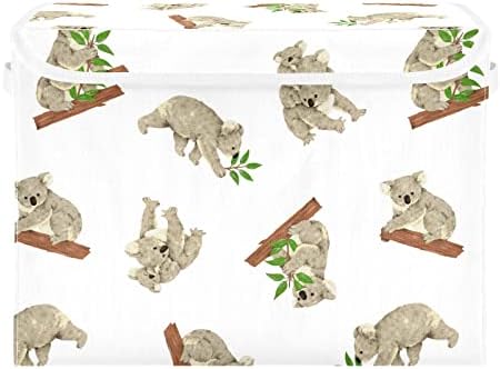Ollabaky Koala Állat-Összecsukható a Tárolás Bin papír Tároló Doboz Nagy Kocka Szervező Konténerek Kosár fogantyúval a Szekrényben