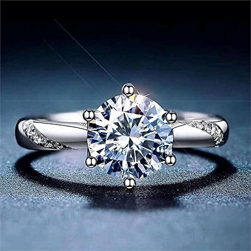 2023 Női Gyémánt Gyűrű Cirkon Eljegyzési Gyűrűt Gyanta Gyűrűk Mérete 8 (Ezüst, 7)