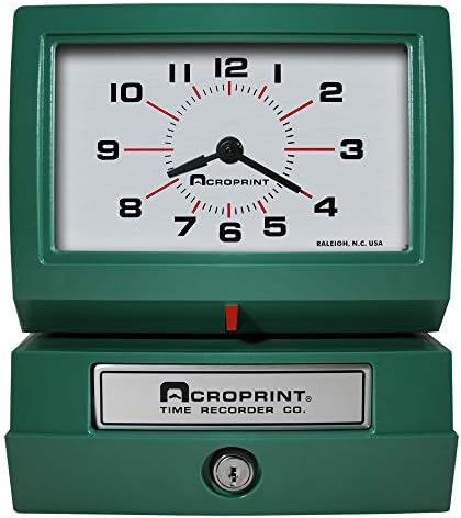 Acroprint 150QR4, nagy teherbírású Idő Automatikus Készülék, Nyomatok Hónap, nap, Óra (0-23), valamint Perc Óra