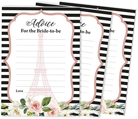 Inkdotpot leánybúcsú Játékok Tanácsot, hogy A Menyasszony Készlet 50 Virágos Eiffel-Torony olvasom Játék Tevékenység Kártyák