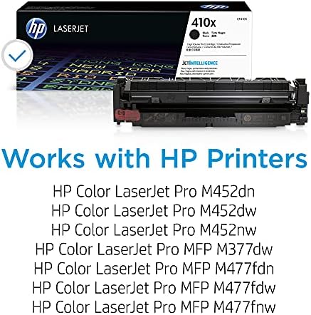 HP 410X Fekete Nagy kapacitású Festékkazetta | Dolgozik, a HP Color LaserJet Pro M452 Sorozat, HP Color LaserJet Pro MFP M377,