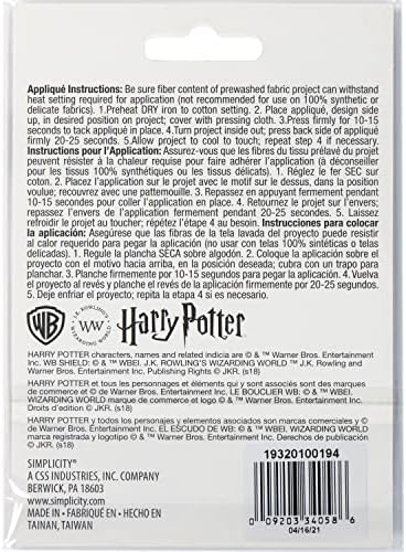 Az egyszerűség Harry Potter Roxfort Címere Vas-On Applied Javítás a Ruhát, Hátizsákok, Kiegészítők, 3.5 W x 4.125 L, Többszínű