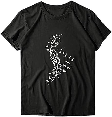 Top Női Plus Size Nagy Mellkasi Nyomtatott Sleeve T-shirt Póló Rövid Ujjú Póló Blúz