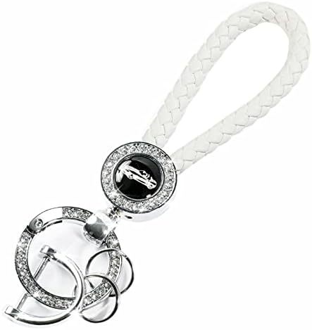 AOCISKA Bling Luxus Kristály Gyémánt Kocsi Kulcsot, Láncok,Bőr kulcstartó Jogosultja, 360 fokban Forgatható D-gyűrű, illetve