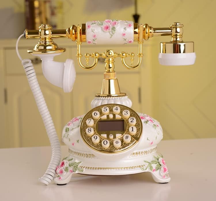 Counyball Retro Telefon Klasszikus Asztal Telefon Nappali Dekoráció, Irodai Telefonos Rotary Vezetékes Amerikai Stílus Haza