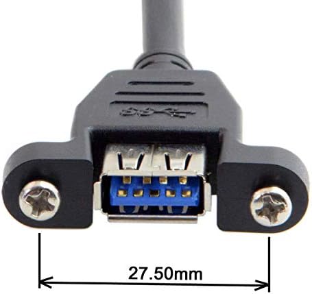 Xiwai USB 3.0 Egyetlen Port Egy Női Csavart Mount Type Fel Ferde Alaplap 20pin Fejléc Kábel 90 Fokos