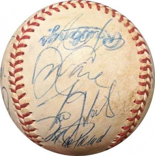 1997 Yankees Baseball Csapat Aláírt Derek Jeter Rivera posada pettitte auto PSA - Dedikált Baseball