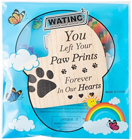 WATINC Pet Szív Alakú Kutya Emlékmű Ajándékok, Veszteség a Pet Szimpátia Ajándék Kutya, Macska Emlékezés Paw Print Gyász Emlékmű Ajándékokat
