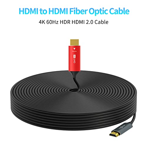 Twozoh HDMI, Optikai Kábeles 50FT, Hosszú 4K Rost HDMI Kábel Támogatja a 4K@60Hz/18Gbps