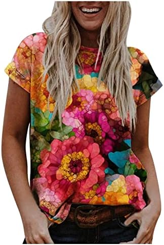 Póló Női Plus Size Bohém Virágos Maximum 2023 Nyári Elegáns Csinos Póló Scoopneck Edzés Tees Vintage Grafikus Blúz