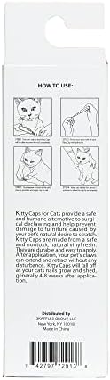 Kitty Caps Köröm Sapka Macska | Tiszta Fehér Korall-Vörös, 40 Gróf, Nagy - 24 Csomag | Biztonságos, Elegáns & Humánus Alternatíva