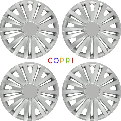 Copri Készlet 4 Kerék Fedezze 14 Coll Ezüst Dísztárcsa Snap-On Illik Toyota Yaris Prius