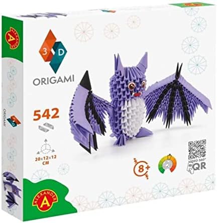 Origami 3D-s 501830 - 3D Origami Bat - Gyönyörű 3D-s Papír Szobor Szabadalmaztatott Alkatrészek, Egyszerű, Világos Épület Utasításokat, 542