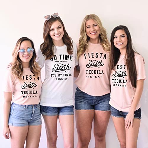 Fiesta Siesta Tequila Ismétlem, Lánybúcsú, Ing, Lánybúcsú Pólók, Lányok Utazás Ing, Lányok Hétvégén Ing, Mexikó Leánybúcsú