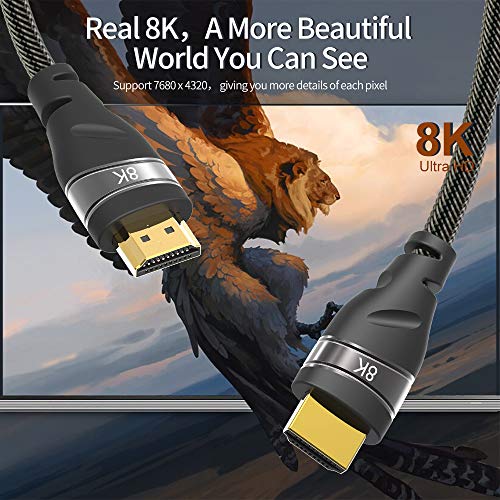 CABLEDECONN HDMI 8K 2.1 Ultra HD Kábel,8K@60Hz 4K@120Hz 48gbps Támogatják a HDCP-3D HDMI Kábel PS4 SetTop Box Hdtv Projektorok