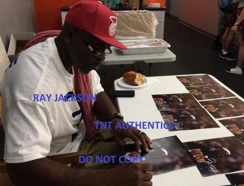 Ray Jackson Aláírt Michigan Wolverines 8x10 Kép 3 TÁRSASÁGGAL COA Fab 5 - Dedikált NFL-Fotók