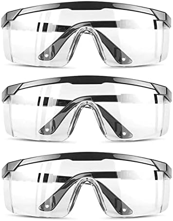 HPYNPES Biztonsági GlassesClear Anti-Köd Szemüveg Felett-Spec Szemüveg védőszemüveget Ipari Jóváhagyott Széles-Vision（3 CSOMAG）