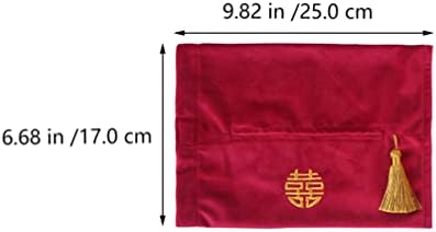 A Mini Nedves Táska Kínai Esküvői Szövet Borító Arc Tissue Papír tartó Esküvői Asztaldísz Fürdőszoba Hiúság Komód Pulton Asztal Dekoráció Piros