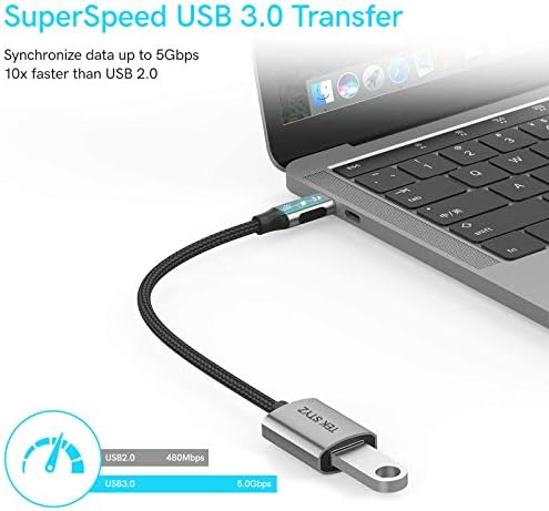 Tek Styz USB-C USB 3.0 Adapter Kompatibilis Az LG 14Z90P-K. AAB8U1 OTG Típus-C/PD Férfi USB 3.0 Női Converter. (5Gbps)