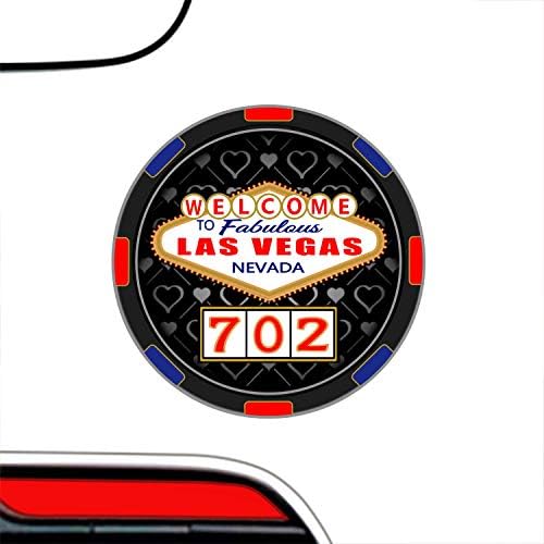Welcome to Fabulous Las Vegas Matricát - a Bűn Városa Póker Zseton a Terület Kód 702 Vinyl Matrica | 3 x 3 Az Autó Auto-mobile Ablak