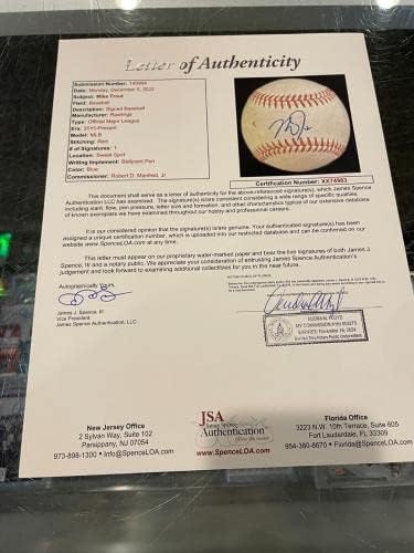 Mike Pisztráng Los Angeles Az Angyalok Játék Használt Aláírt Baseball Szövetség Teljes 983 - Dedikált Baseball