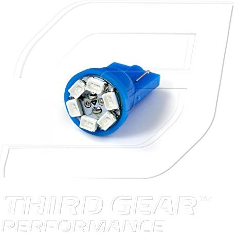 TGP T10 Kék 6 SMD LED Rendszámtábla Ék Izzók Pár 1994-2001 Kompatibilis Kia Sephia