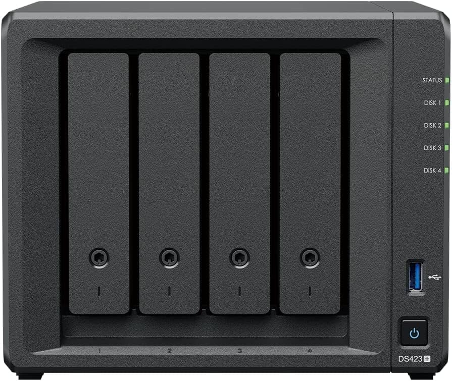 CustomTechSales DS423+ DiskStation Csomag 2 GB RAM, 800GB a Cache, de 16TB (4 x 4 TB) a NAS Meghajtók Teljesen Összeszerelt bevált