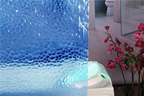Adwaita Design 3D Watercube Kék Műanyag zuhanyfüggöny Bélés,Nem a Szagokat, Nem Vegyszerek, Környezetbarát