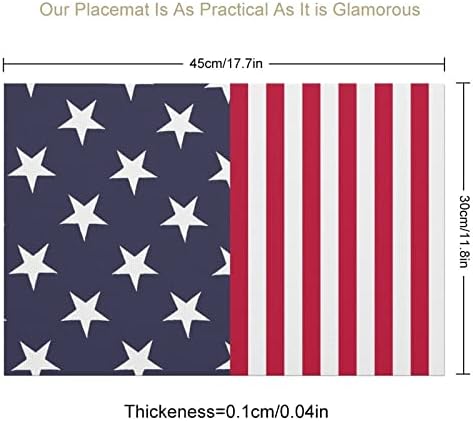 Amerikai Zászló Műanyag Asztalnál Mat 17.7 X 11.8 PVC Asztal Pad Fedezze Protector Téglalap