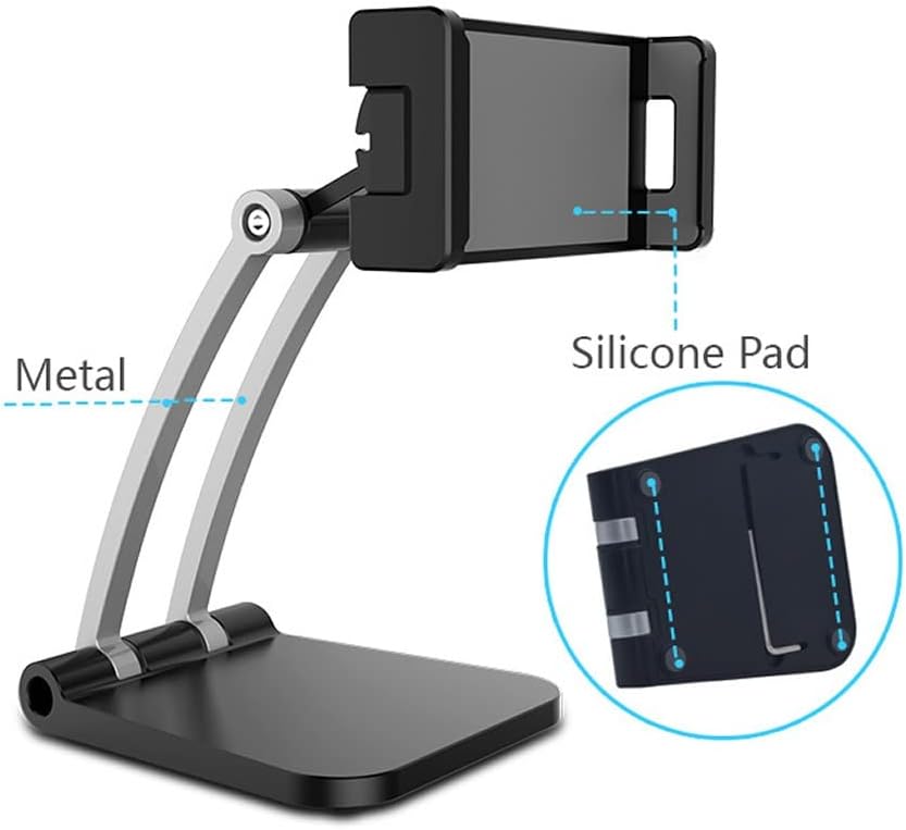 TREXD Tablet tartó Állvány Állítható Összecsukható 360° Forgatható Asztal-Hegy mobiltelefon Tartó Támogatás Tabletta Telefonok