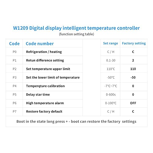 WWZMDiB XH-W1209 12V LED Kijelző Hőmérséklet ellenőrző Modul -50~110℃ a Ház (3Pcs)