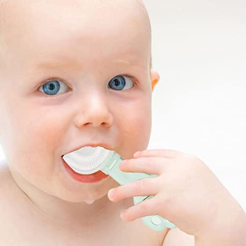 U Alakú Fogkefe Gyerekek Tipegő Kisgyermek Fogkefe Élelmiszer Minőségű, Puha Szilikon Ecset Feje 360° Gyerek Fogkefe Oral fogtisztítás