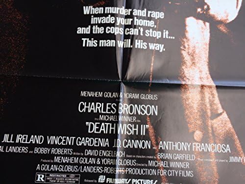 Halálvágy 2, Charles Bronson polgárőr sorozat, eredeti film poszter, 27x41