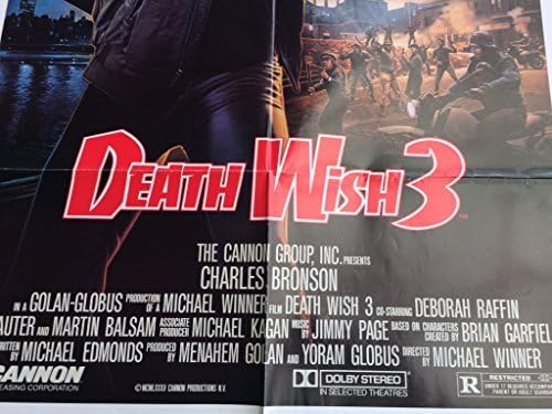 Halálvágy 3, eredeti film poszter Charles Bronson akció sorozat, 1985