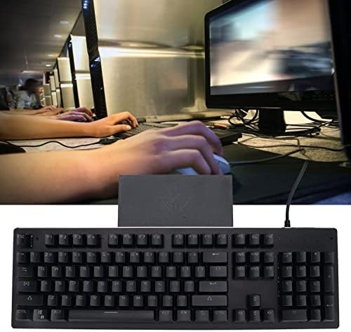 ASHATA Mechanikus Gaming-Billentyűzet,RGB Háttérvilágítás Vezetékes Billentyűzet 104 Kulcs USB-Ergonomikus Billentyűzet,Mobil