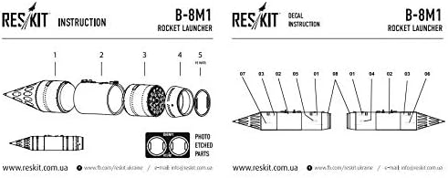Reskit RS48-0013 - 1/48 – Gyanta B-8M1 rakétavető (4 db) Gyanta Részlet