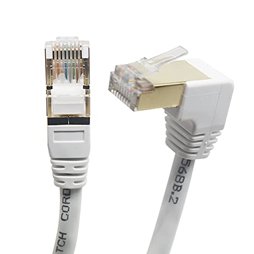 RHCXCYTJ Cat6 Ethernet Kábel 90 Fokos Lefelé, derékszögű, Cat6, derékszögű, Ethernet-Kábel a PC,Router,Modem,Nyomtató,TV Box,24AWG FTP Cat6