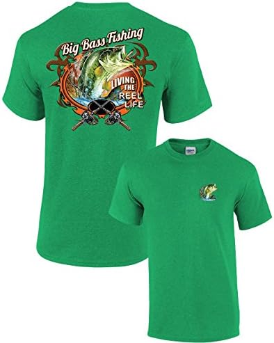 Nagy Basszus Halászati T-Shirt Halász Szabadban Hal Csónakázás Sport-Sport