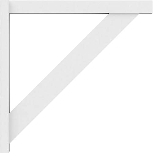 Ekena Millwork OUTP05X36X36TRA05 Hagyományos Építészeti Minőségű PVC Outlooker a Blokk Vége, 5W X 36D X 36H, Fehér