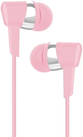 a Fülhallgató Mikrofon, 3,5 mm-es Vezetékes Fejhallgató iOS, Android Okostelefonok, Laptopok, MP3 Játék Walkman Play5 (Rózsaszín,
