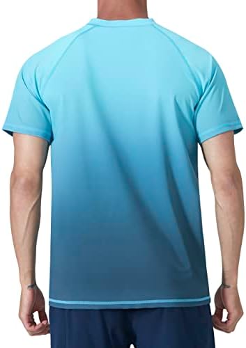 Férfi Úszni Ing Kiütés Gárda UPF 50+ UV napvédő T-Shirt Gyors Száraz Halászati Beach Rövid Ujjú póló