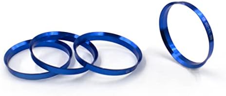Kerék Tartozékok, Alkatrészek, Készlet 4 Kék Hub Központú Gyűrű 73mm OD, hogy 63.90 mm Hub ID, Kék Fém (Kerékagy Gyűrű, 4 Csomag, 73 mm